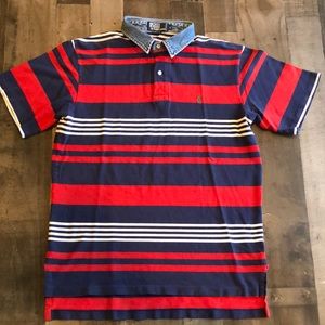Polo by Ralph Lauren denim collar striped polo